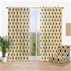 Designart 108-in x 52-in Yellow Polka Dot Traditional Semi-Sheer Curtain Panel
