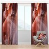 Designart 120-in x 52-in Red Modern/Contemporary Blackout Curtain Panel