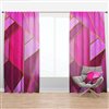 Designart 95-in x 52-in Pink Modern/Contemporary Semi-Sheer Curtain Panel
