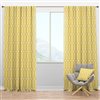 Designart 90-in x 52-in Yellow Traditional Blackout Curtain Panel