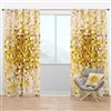 Designart 108-in x 52-in Yellow Modern/Contemporary Semi-Sheer Curtain Panel