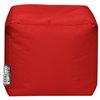 Gouchee Home Cube Brava Modern Red Polyester Square Ottoman
