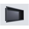 Cantrio Koncepts 24-in x 12-in x 3.5-in Matte Black Stainless Steel Shower Wall Niche