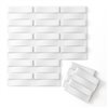 Wall Flats 22.5-sq. ft. White Textured 3-Dimensional Wall Panels with Stitch Pattern
