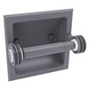 Allied Brass Pacific Grove Recessed Double Post Toilet Paper Holder - Matte Grey