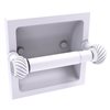 Allied Brass Pacific Grove Recessed Double Post Toilet Paper Holder in Matte White