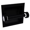 Allied Brass Pacific Grove Recessed Double Post Toilet Paper Holder in Matte Black Finish