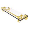 Allied Brass Pacific Grove Polished Brass 16-in Wall Mounted Bathroom Gallery Glass Shelf with Dotted Accents