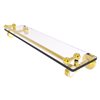 Allied Brass Pacific Grove Polished Brass 22-in Wall Mounted Bathroom Gallery Glass Shelf with Dotted Accents