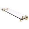 Allied Brass Pacific Grove Unlacquered Brass 22-in Wall Mounted Bathroom Glass Shelf with Dotted Accents
