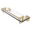Allied Brass Pacific Grove Satin Brass 16-in Wall Mounted Bathroom Gallery Glass Shelf with Twisted Accents