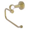 Allied Brass Pacific Beach Unlacquered Brass Wall Mount Single Post Toilet Paper Holder with Twisted Accents