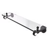 Allied Brass Pacific Grove Oil Rubbed Bronze 22-in Wall Mounted Bathroom Glass Shelf with Grooved Accents