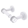 Allied Brass Pacific Beach Matte White Wall Mount Double Post Toilet Paper Holder with Dotted Accents