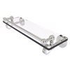 Allied Brass Pacific Grove Satin Nickel 16-in Wall Mounted Bathroom Gallery Glass Shelf with Dotted Accents