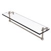 Allied Brass Prestige Regal Antique Pewter 22-in Glass Vanity Shelf with Integrated Towel Bar