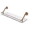 Allied Brass Prestige Que New Brushed Bronze 30-in Floating Glass Shelf with Gallery Rail