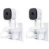 Wasserstein White Swivel Tilting AC Outlet Wall Mount for Eufy Security 2K Indoor Cam Security Camera - 2-Pack
