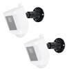 Wasserstein Black Swivel Tilting Wall and Ceiling Mount for Ring Spotlight Cam Battery Security Camera - 2-Pack