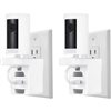 Wasserstein White Swivel Tilting AC Outlet Mount for Ring Indoor Cam Security Camera - 2-Pack