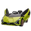 Aosom 12 V Green Lamborghini Sián Electric Kids Ride-On Car