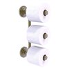 Allied Brass Que New Antique Brass Wall Mount 3-Roll Toilet Paper Holder