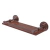 Allied Brass Que New Antique Copper Wall Mount Wood Bathroom Shelf with Gallery Rail