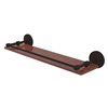 Allied Brass Que New Wall Mount Oil-Rubbed Bronze Wood Bathroom Shelf with Gallery Rail