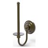 Allied Brass Que New Antique Brass Upright Single Post Wall Mount Toilet Paper Holder