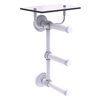 Allied Brass Que New Wall Mount Double Post Toilet Paper Holder in Matte White Finish