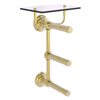 Allied Brass Que New Wall Mount Double Post Toilet Paper Holder in Unlacquered Brass Finish