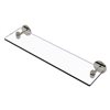 Allied Brass Tango Polished Nickel Glass Wall Mount Bathroom Shelf with Bevelled Edges