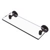 Allied Brass Tango Antique Bronze Wall Mount Glass Bathroom Shelf with Bevelled Edges