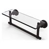 Allied Brass Washington Square Oil Rubbed Bronze 16-in Glass Vanity Shelf with Integrated Towel Bar