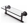 Allied Brass Washington Square Antique Bronze 16-in Glass Vanity Shelf with Integrated Towel Bar