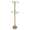 Allied Brass Freestanding Two Roll Toilet Tissue Stand in Unlacquered Brass