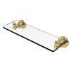 Allied Brass Washington Square Polished Brass Collection 16-in Glass Vanity Shelf with Bevelled Edges