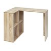 Homycasa Baillie 35.4-in Oak Modern Contemporary L-Shaped Computer Desk with Shelves