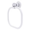 Allied Brass Continental Matte White Wall Mount Towel Ring with Grooved Accents