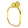 Allied Brass Continental Polished Brass Wall Mount Towel Ring with Dotted Accents