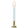 Northlight Pre-Lit White and Gold Light Christmas Candle Lamp with Sensor