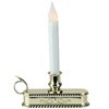 Northlight Pre-Lit White and Gold LED Flickering Christmas Candle Lamp with Handle