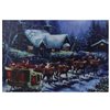 Northlight 15.75-in x 23.5-in LED Lighted Santa Claus in Sleigh Christmas Canvas Wall Art