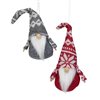 Northlight 7-in Red and Grey Gnomes with Nordic Hat Christmas Ornaments - Set of 2