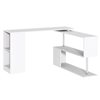 HomCom White 55-in Modern/Contemporary L-Shaped Desk