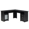 HomCom 59.5-in Black Modern/Contemporary L-Shaped Desk