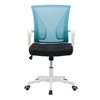 CorLiving Workspace Teal and White Ergonomic Adjustable Height Swivel Desk Chair