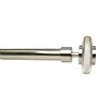 Versailles Home Fashions Crystale 72-in to 144-in Brushed Nickel Steel Single Curtain Rod