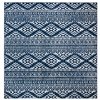 Safavieh Tulum Cibola 5-ft x 5-ft Navy/Ivory Square Indoor Abstract Bohemian/Eclectic Area Rug