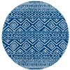 Safavieh Tulum Logan 7-ft x 7-ft Navy/Ivory Round Indoor Abstract Bohemian/Eclectic Area Rug